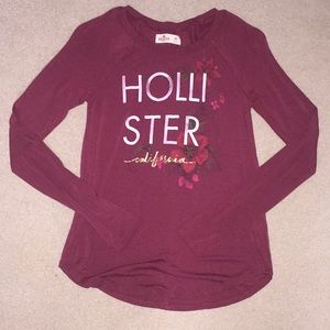 Burgundy Seasonal Hollister Long-Sleeve